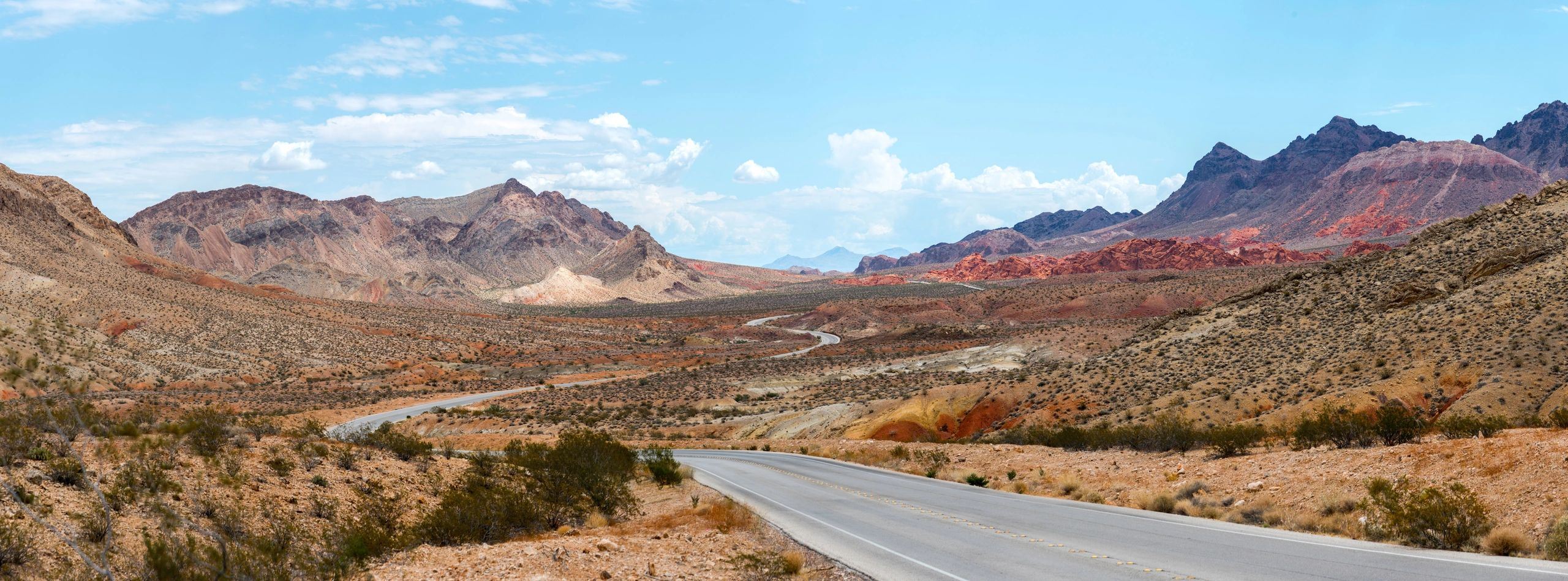 Open desert highway in Nevada