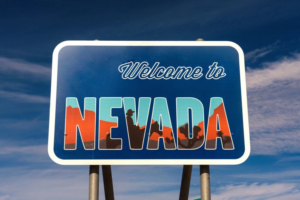 Welcome to Nevada sign